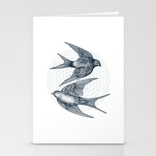 Two Swallows Stationery Cards