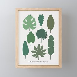 Cat and Plant 39: Tropicat Leaves Framed Mini Art Print