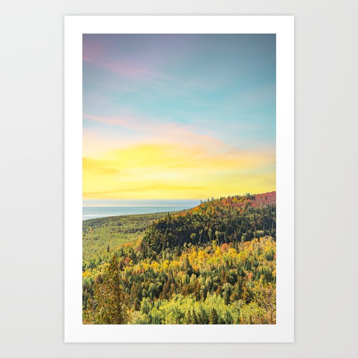 Sunset Over Lake Superior | Autumn Landscape Art Print