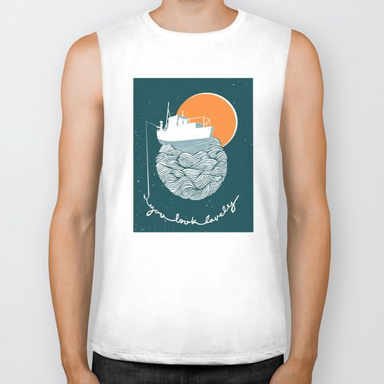 Fishing for Compliments Biker Tank