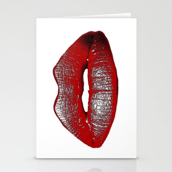 Tricky Red Lips Stationery Cards