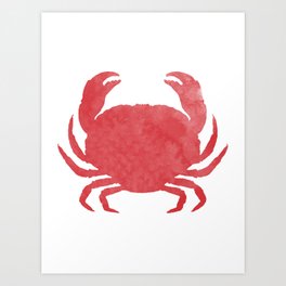 Watercolor Crab Art Print