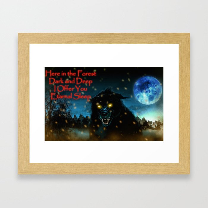 Wolf alone Framed Art Print
