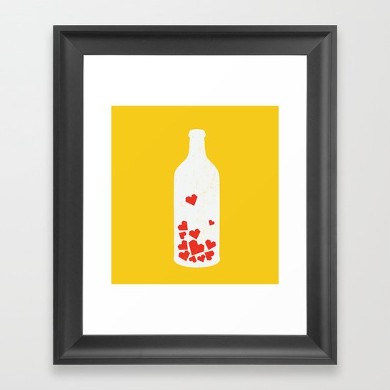 Message in a bottle Framed Art Print