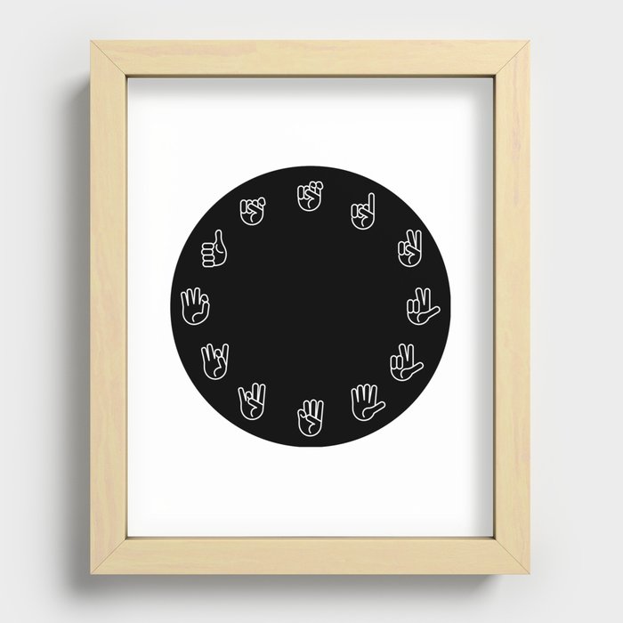 Sign Language Cloack Recessed Framed Print