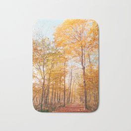 Autumn Glory - Nature, Fall Forest Landscape Photography Bath Mat | Woods, Landscape, Rustic, Foliage, Red, Color, Nature, Trees, Leaves, Woodland 