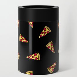 Pizza Slice Pattern (black) Can Cooler