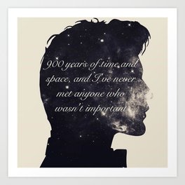 Doctor Who Eleventh Doctor Quote in Space Art Print