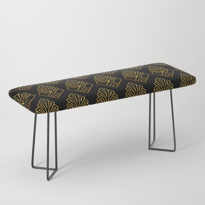 Art Deco Diamonds Lines Bench By Miavaldez Society6