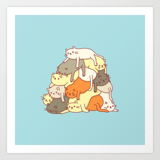 Meowtain Art Print