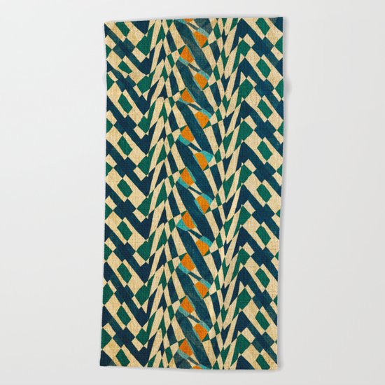 Braiding Colors Beach Towel