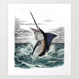 Claude's Marlin Art Print