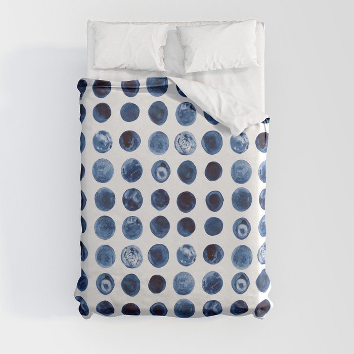 Blueberries | Watercolour Pattern Duvet Cover