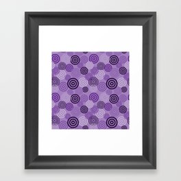 65 MCMLXV Cosplay Purple Bullseye Target Practice Pattern Framed Art Print