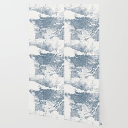 Vancouver, Canada - City Map Illustration - Blue Aesthetic Wallpaper
