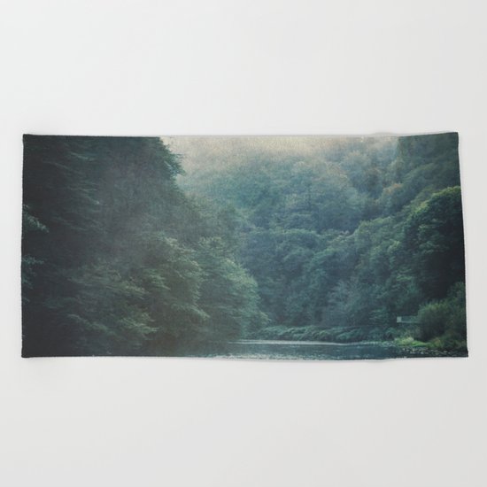 valley and river Beach Towel