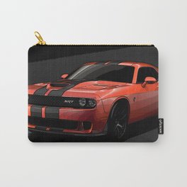 Challenger Hell Cat Car Orange Red with Stripes Carry-All Pouch