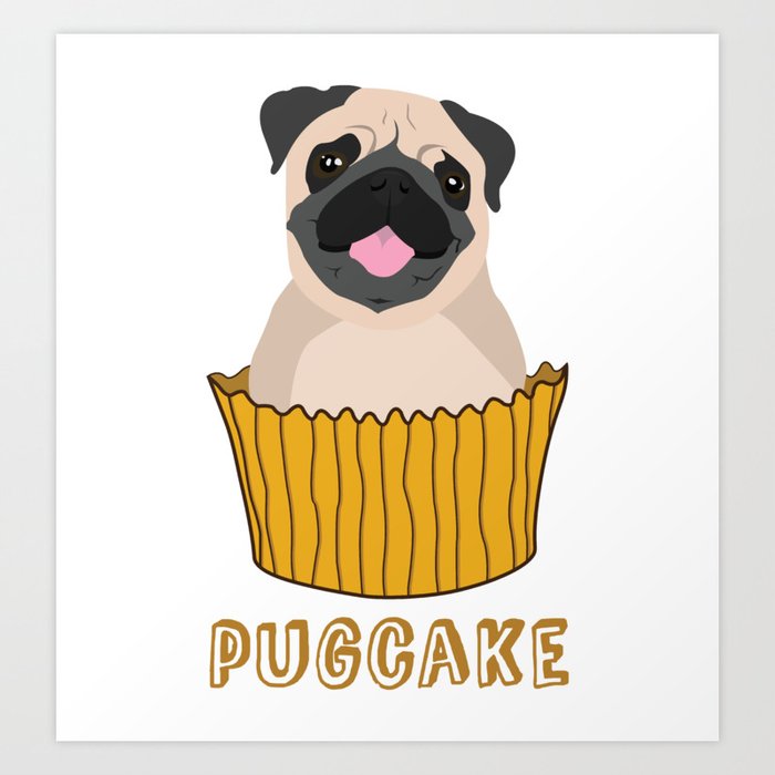 Pugcake Art Print