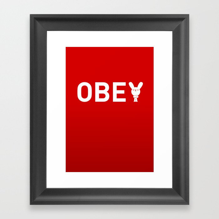 Obey Bunny Framed Art Print