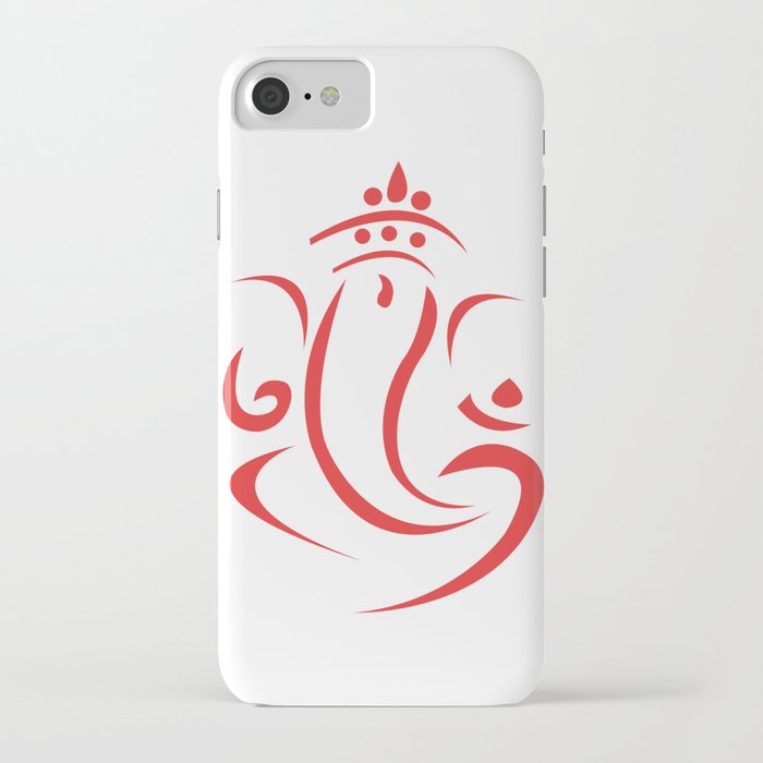 Elegant Line Art Lord Ganesha iPhone Case