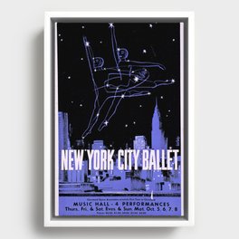 New York City Ballet presents first time in Cleveland Music Hall (1960s) Framed Canvas