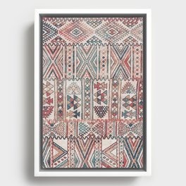 Oriental Collage Design Framed Canvas