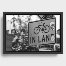 Bike Lane Framed Canvas