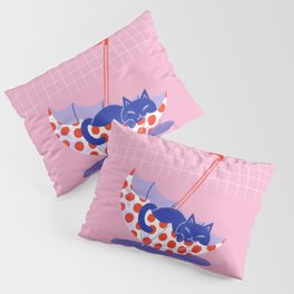 Umbrella Cat Pillow Sham
