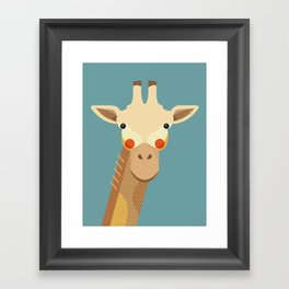 Giraffe, Animal Portrait Framed Art Print