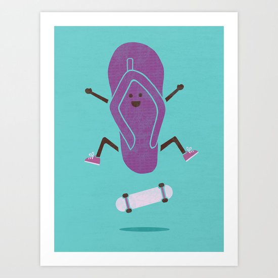 KickFlip Flop Art Print