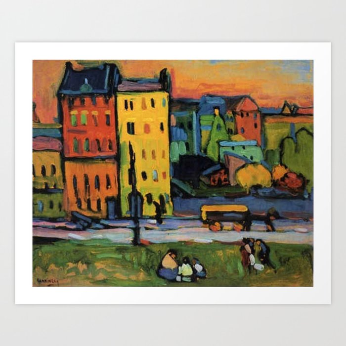 Houses in Munich by Wassily Kadinsky  1908 Art Print