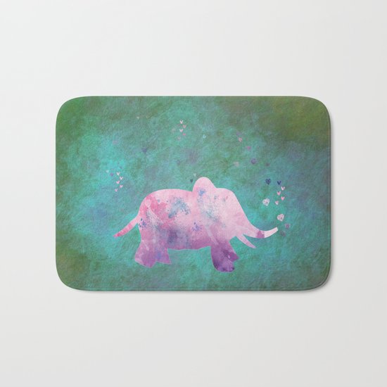 Love is in the air I- Animal Elephant on #Society6 Bath Mat