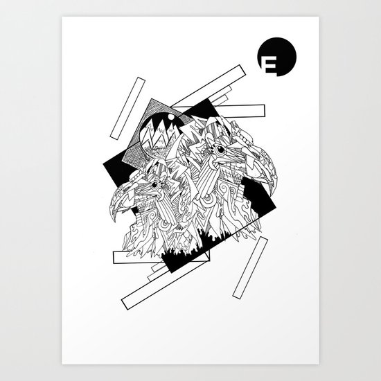 E for Eagle Art Print