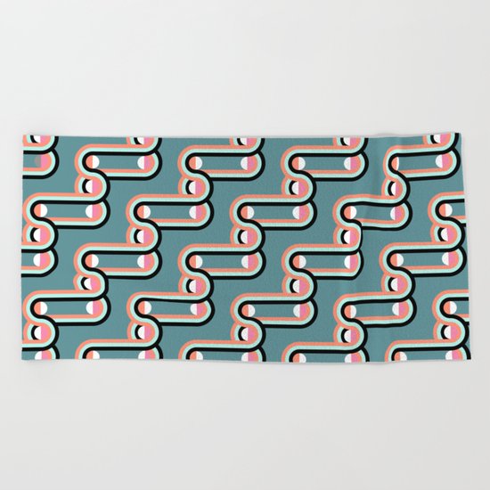 UNCHAINED PATTERN (abstract geometric) Beach Towel