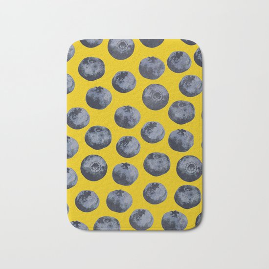 Blueberry pattern Bath Mat