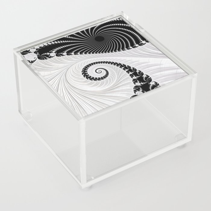Geometric Fractal Landscape I Acrylic Box