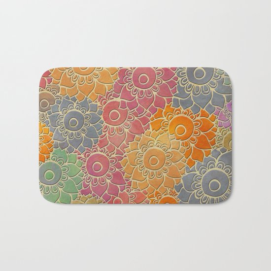 Flower Pattern 2 Bath Mat