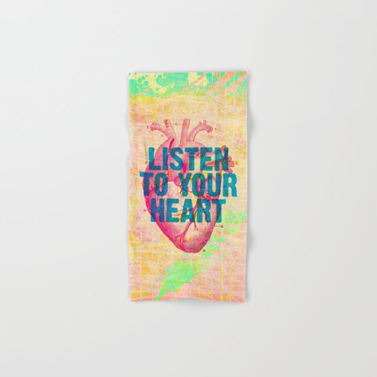 Listen To Your Heart Hand & Bath Towel