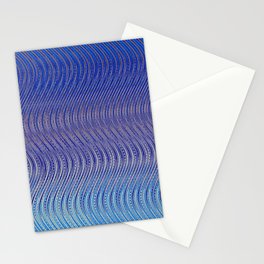 Purple And Blue Wavy Pattern Stationery Card