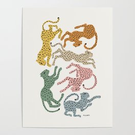 Rainbow Cheetah Poster