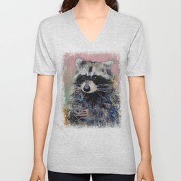 Raccoon V Neck T Shirt