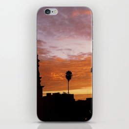Mexico Photography - A Church And Two Palm Trees In The Sunset iPhone Skin
