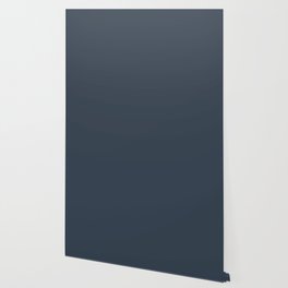 Dark Blue Gray Solid Color Pairs Pantone Midnight Navy 19-4110 TCX Shades of Blue Hues Wallpaper