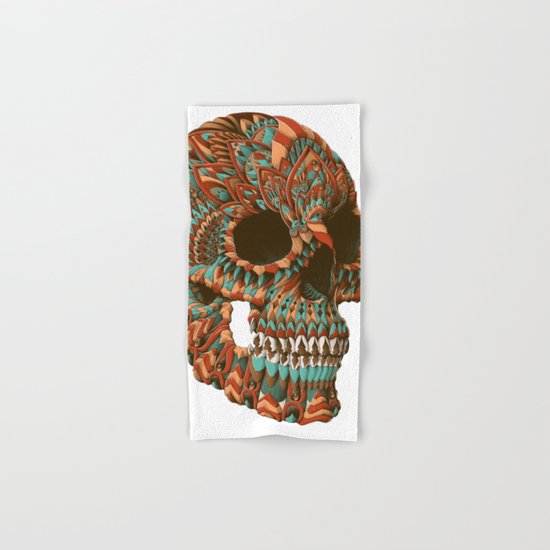 Ornate Skull (Color Version) Hand & Bath Towel