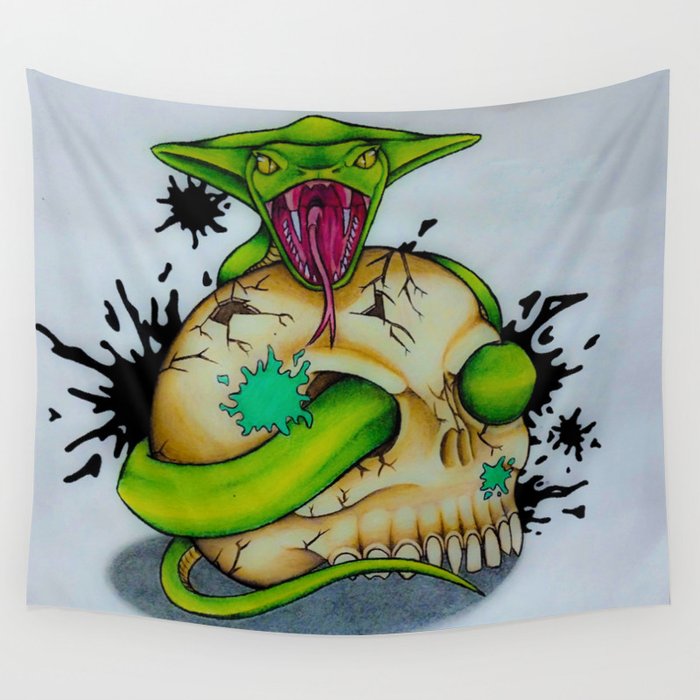 Graphic Cobra Wall Tapestry