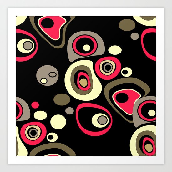 Abstract colorful polka dots pattern . Art Print