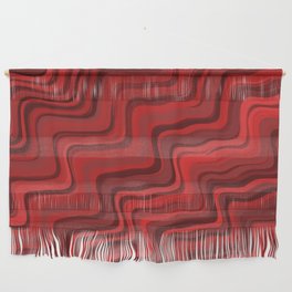 Lava Red Swirl Abstract Marble Pattern Wall Hanging