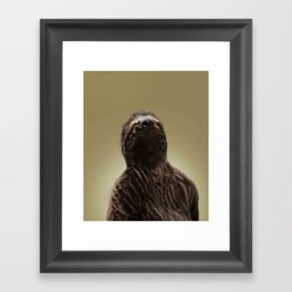 Smiling Sloth Selfie Framed Art Print