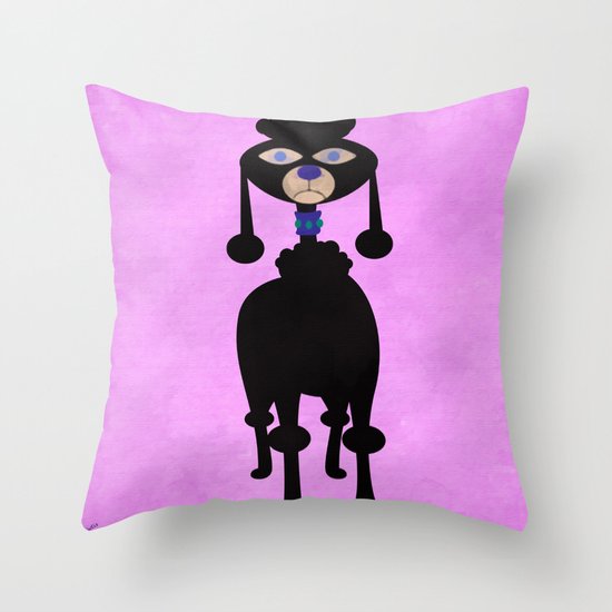 The Tiki Poodle Throw Pillow