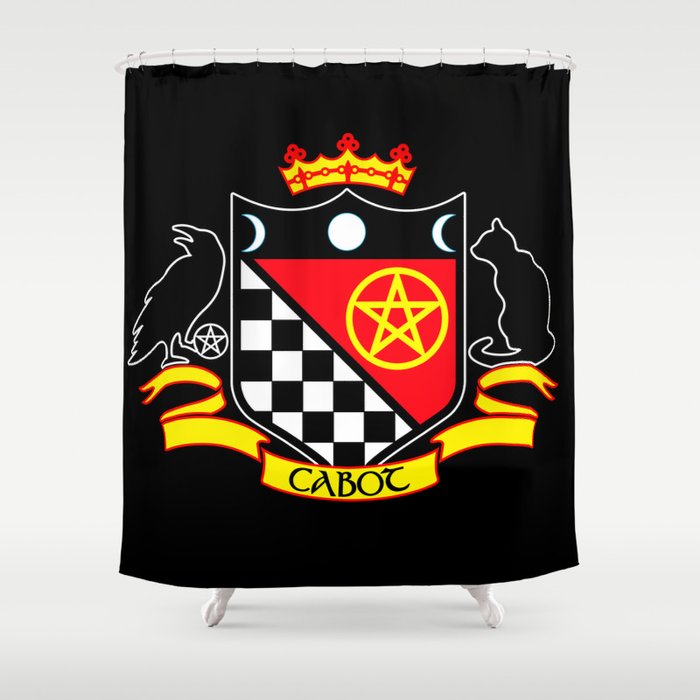 Cabot Tradition Crest (black) Shower Curtain